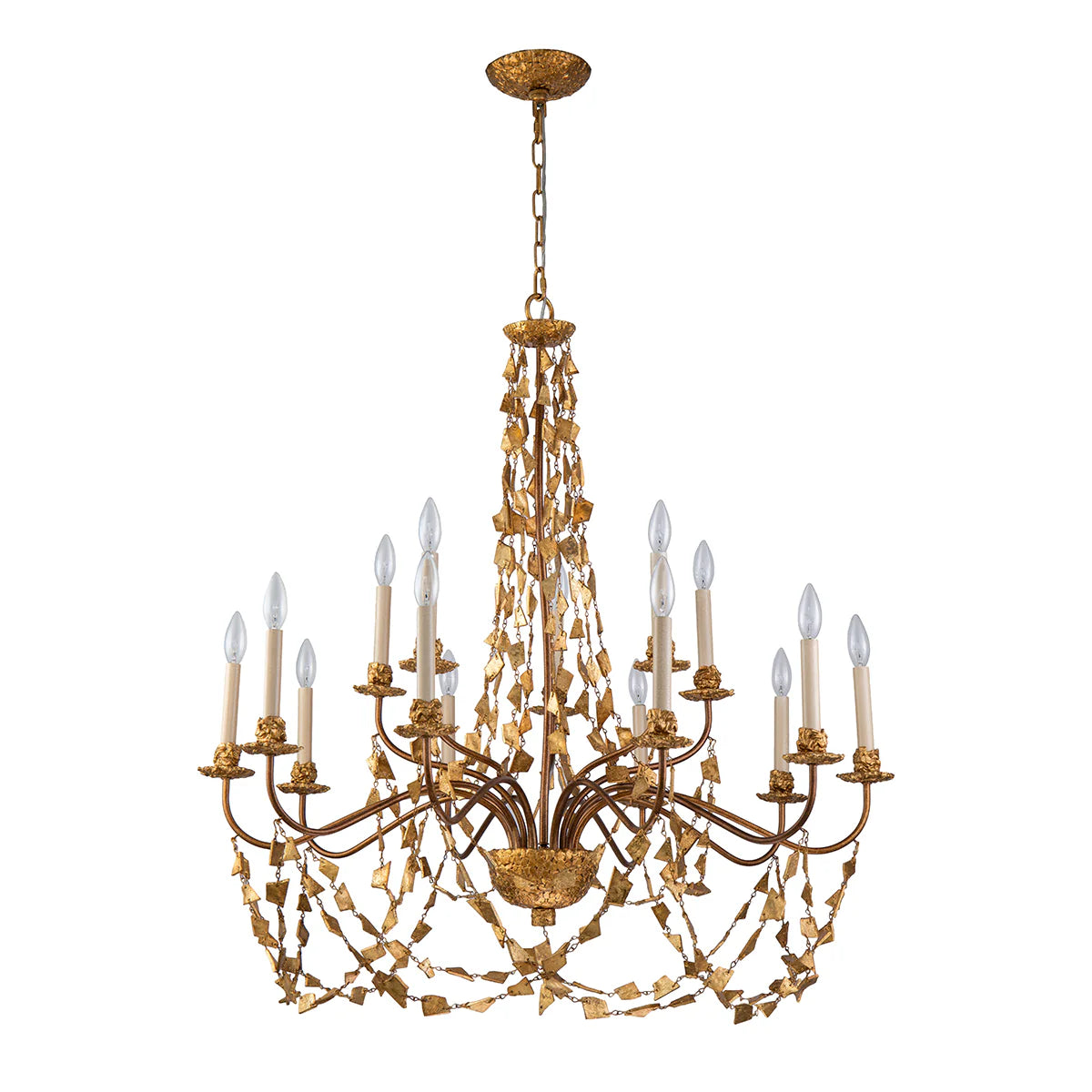 Lucas McKearn Mosaic Chandelier in Antiqued Gold