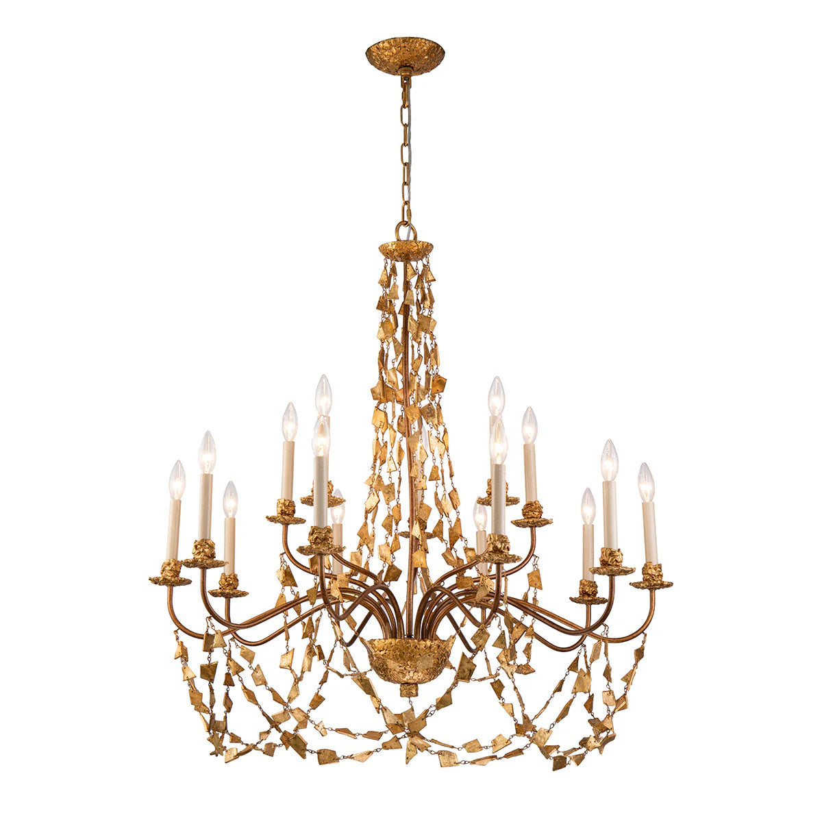 Lucas McKearn Mosaic Chandelier in Antiqued Gold