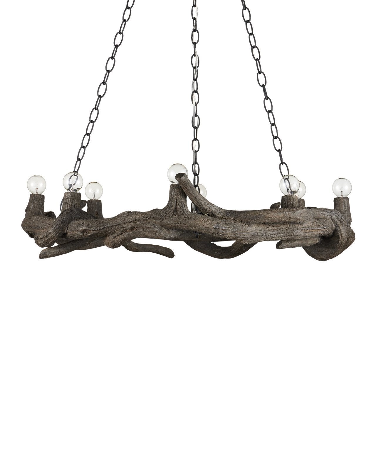 Currey & Company Dunmore 37" Charbon De Bois 8 Light Chandelier