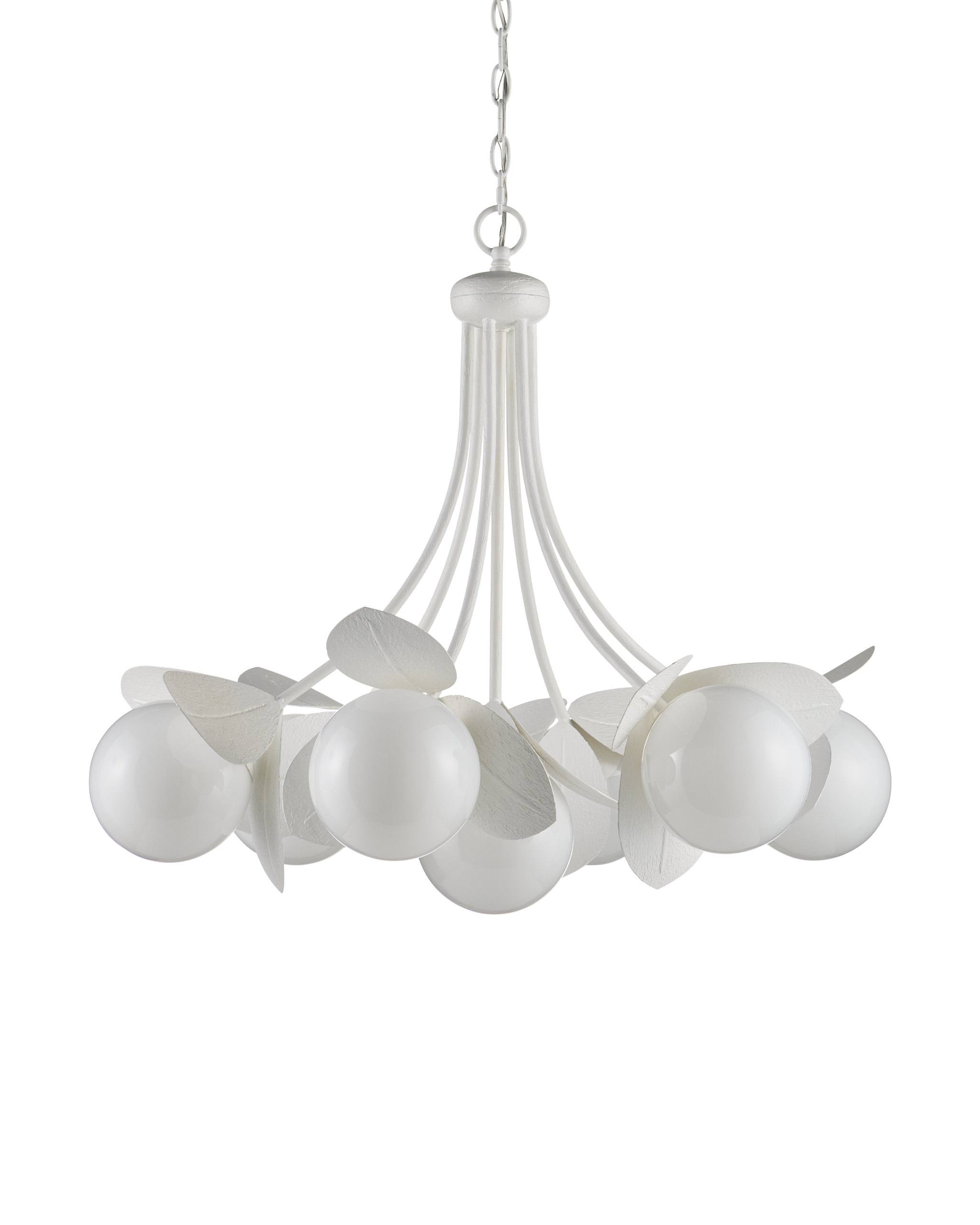 Currey & Company Effloresce White Chandelier