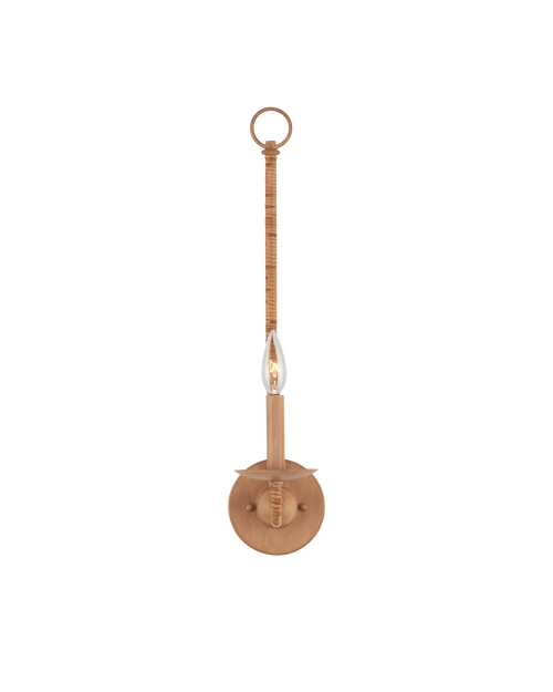 Currey & Company Saxon Single Light Tan Wall Sconce