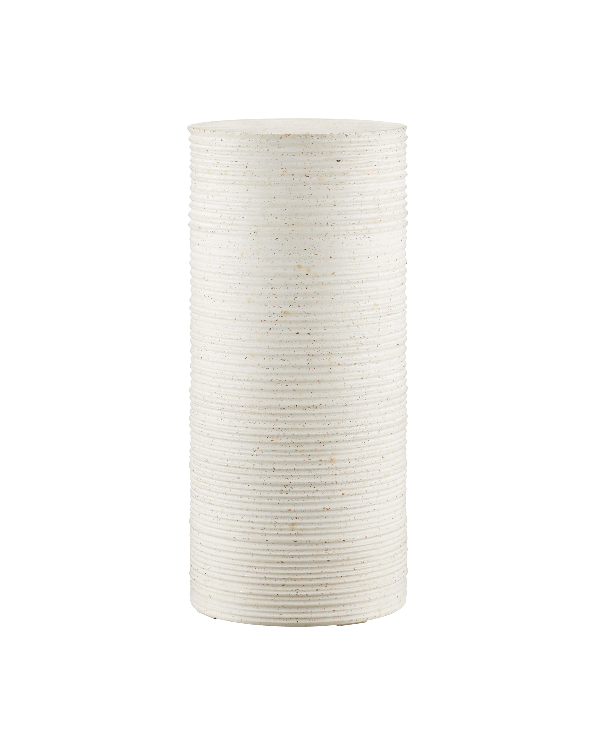 Currey And Company Cresta Medium Ivory Terrazzo Pedestal