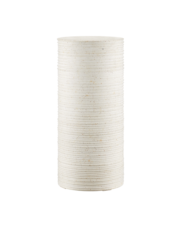 Currey And Company Cresta Medium Ivory Terrazzo Pedestal