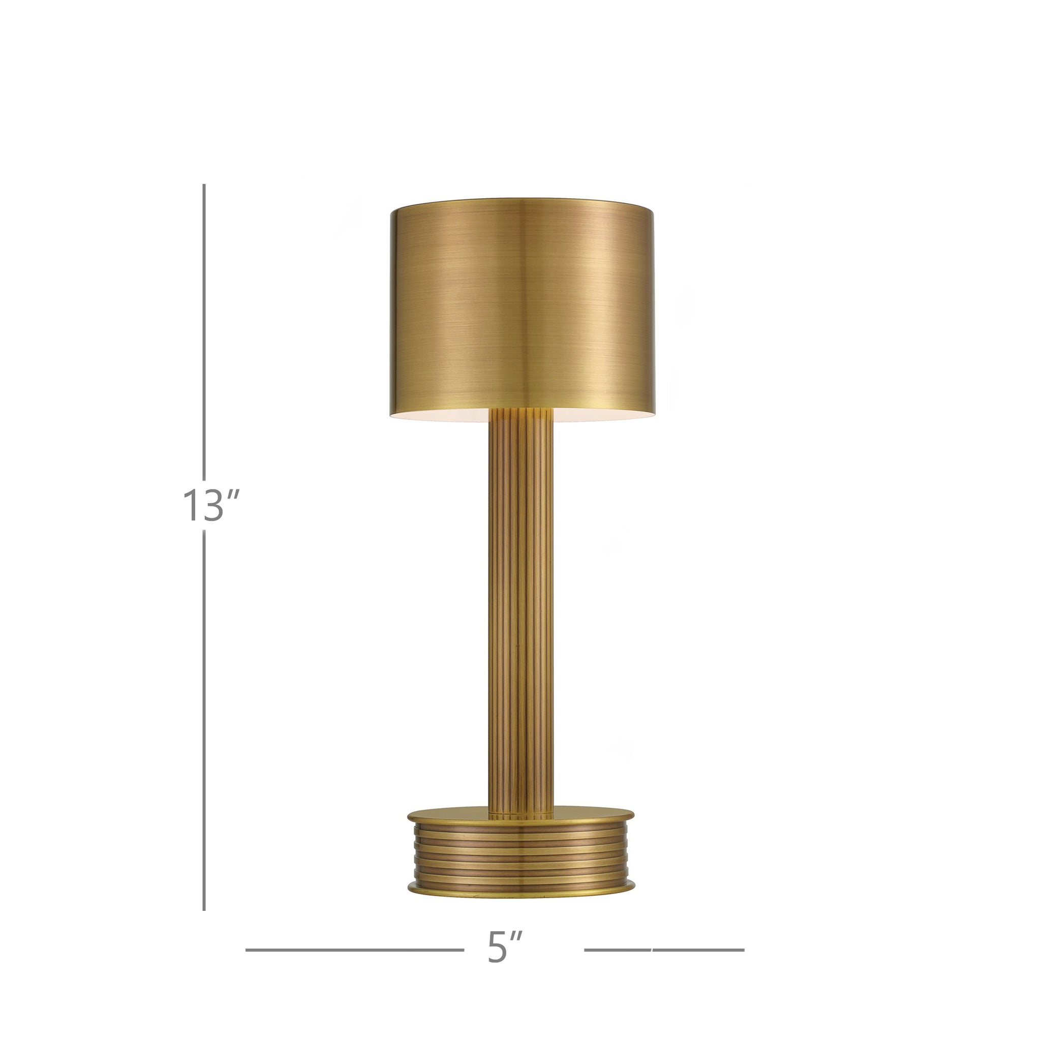 Currey & Company Traverse Brass Cordless Table Lamp