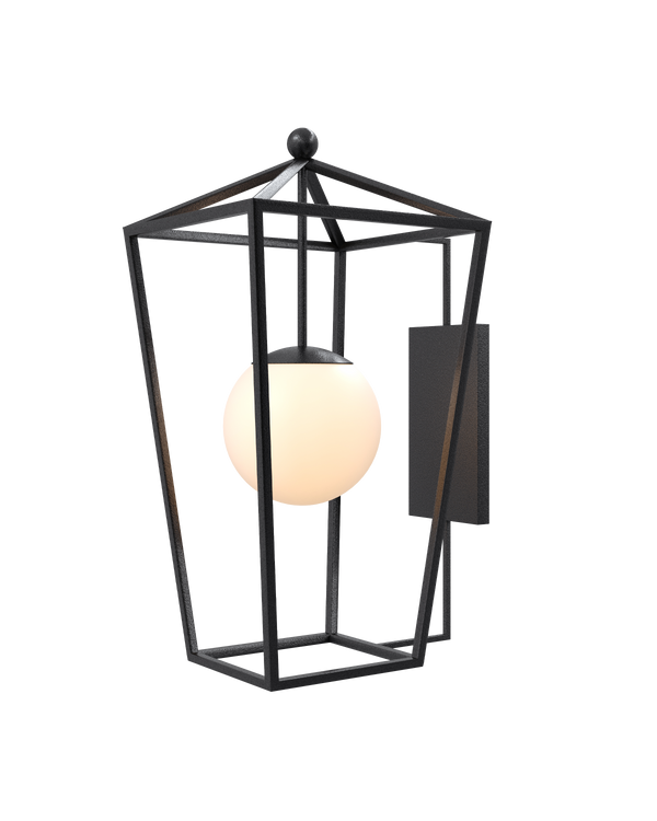 Currey And Company Denison Large Black Outdoor Wall Sconce