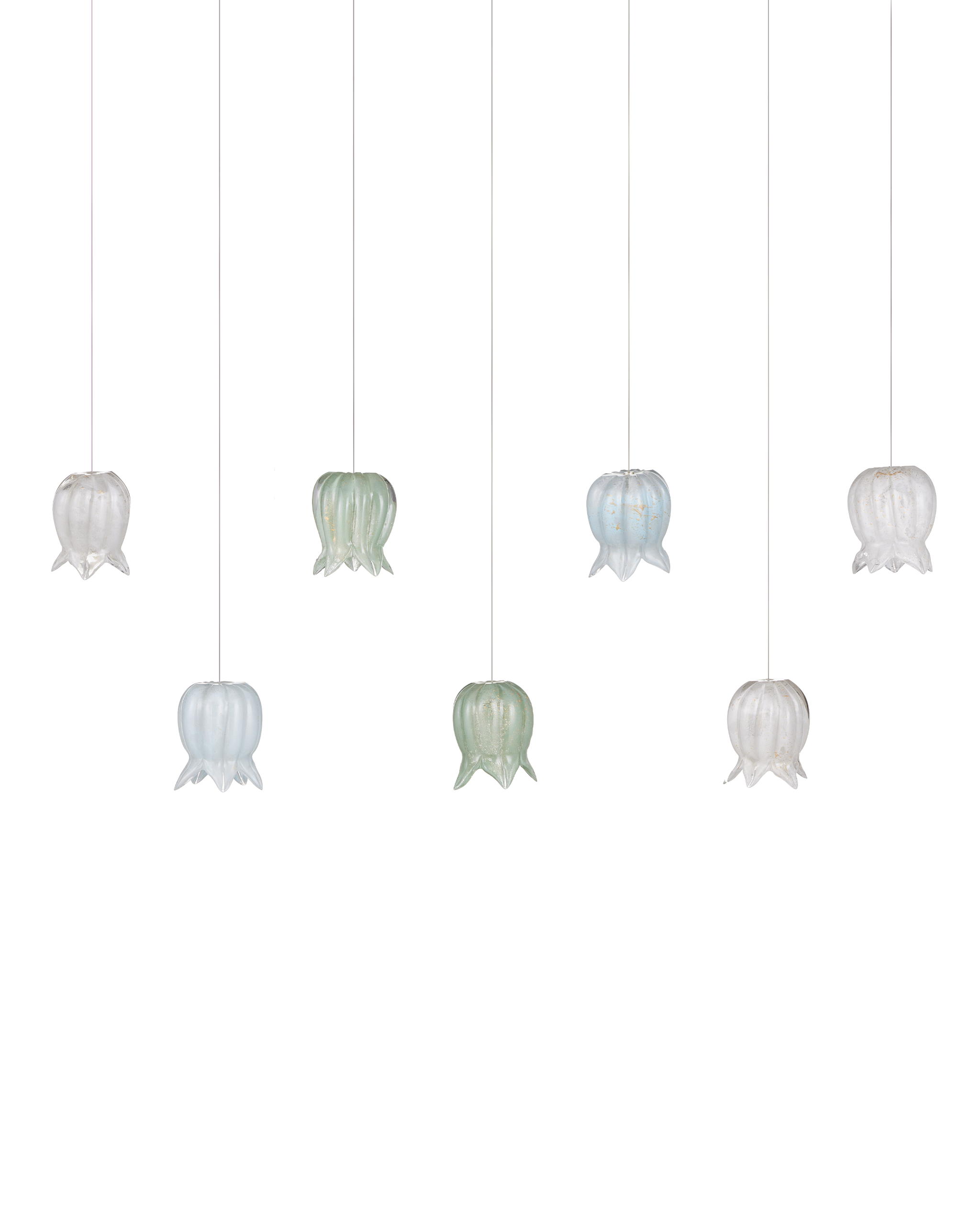Currey And Company Polpo 7 Light Linear Multi Drop Pendant
