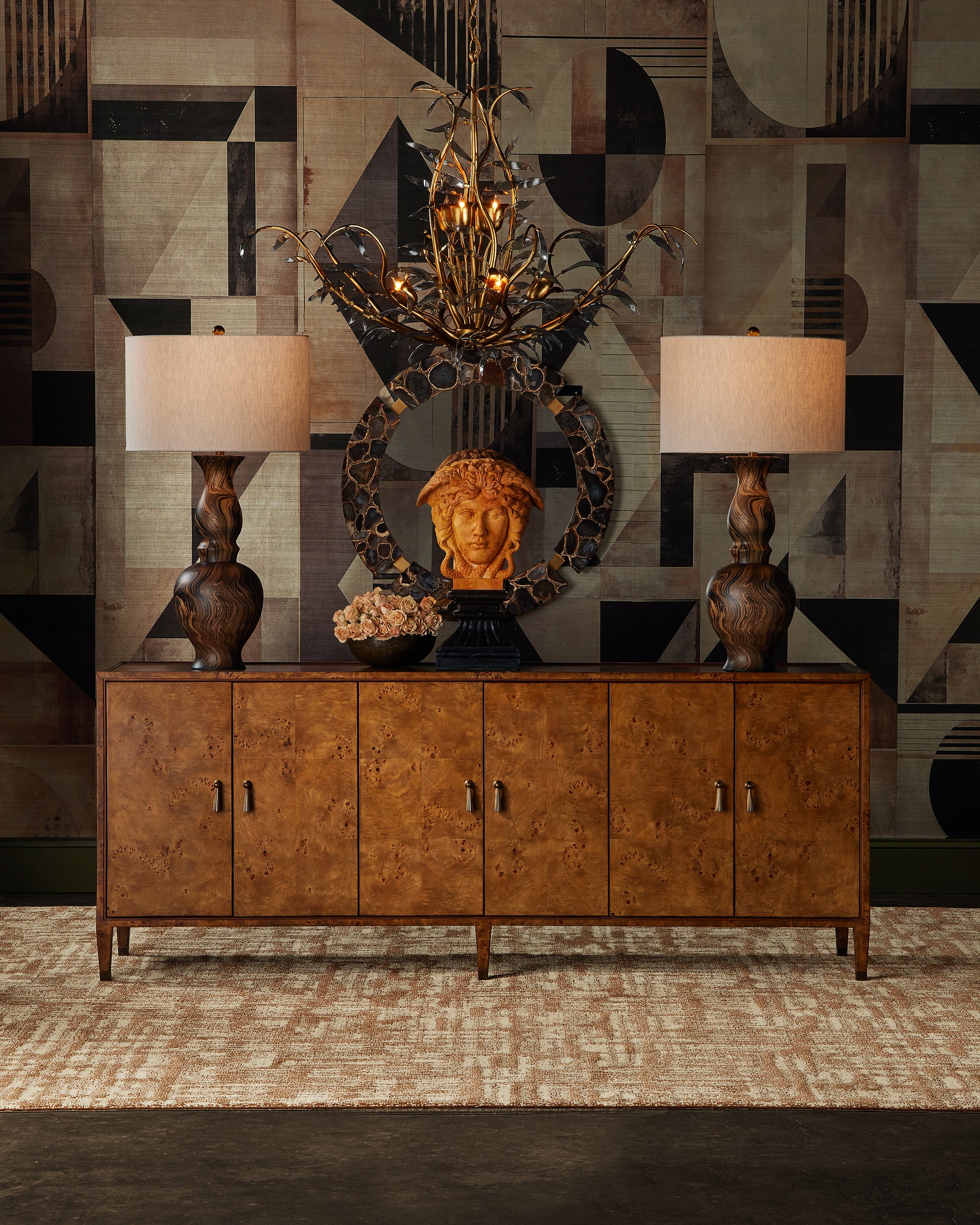 Currey & Company Carterton Brown Table Lamp