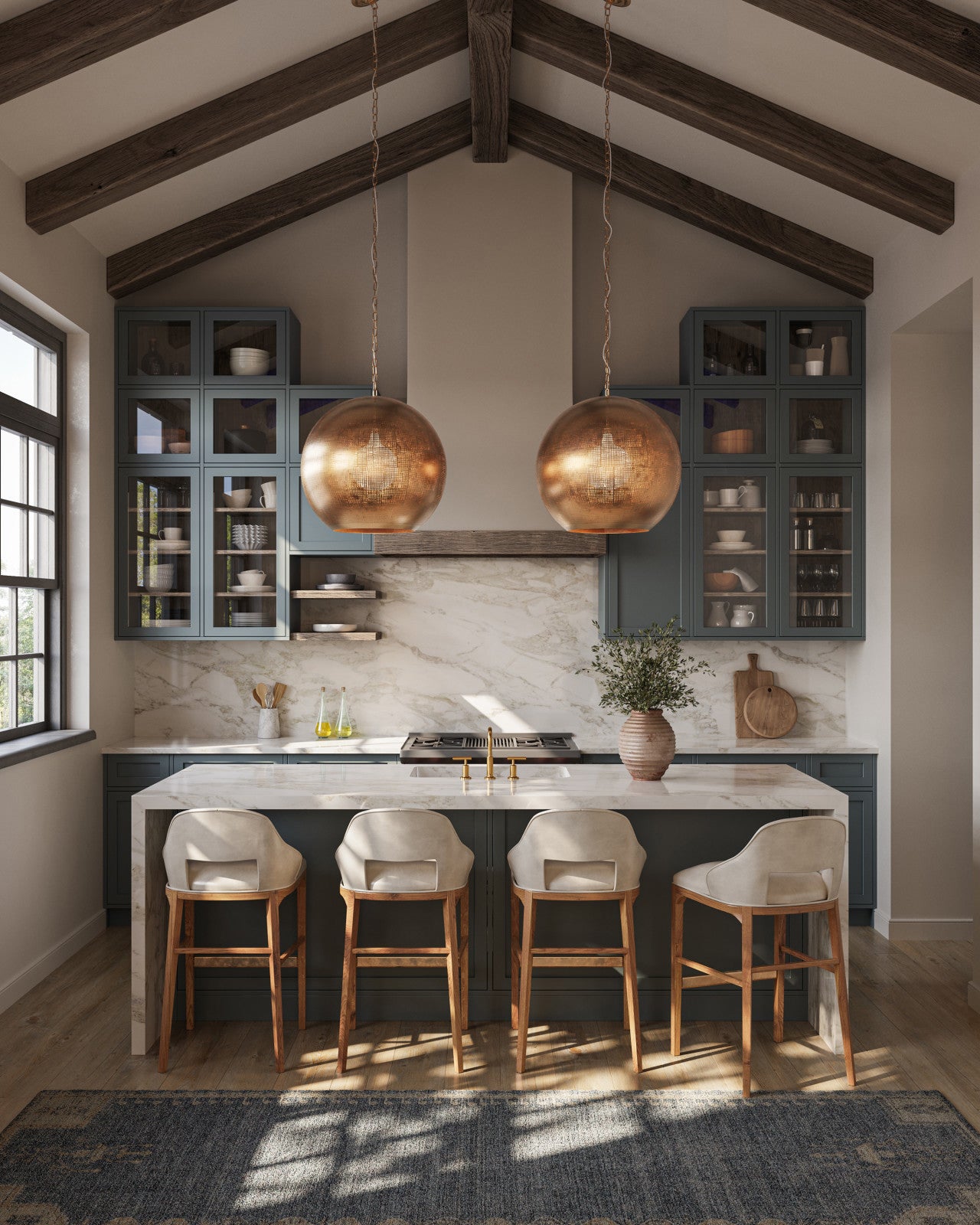 Currey & Company Buckram 24" 1 Light Orb Pendant