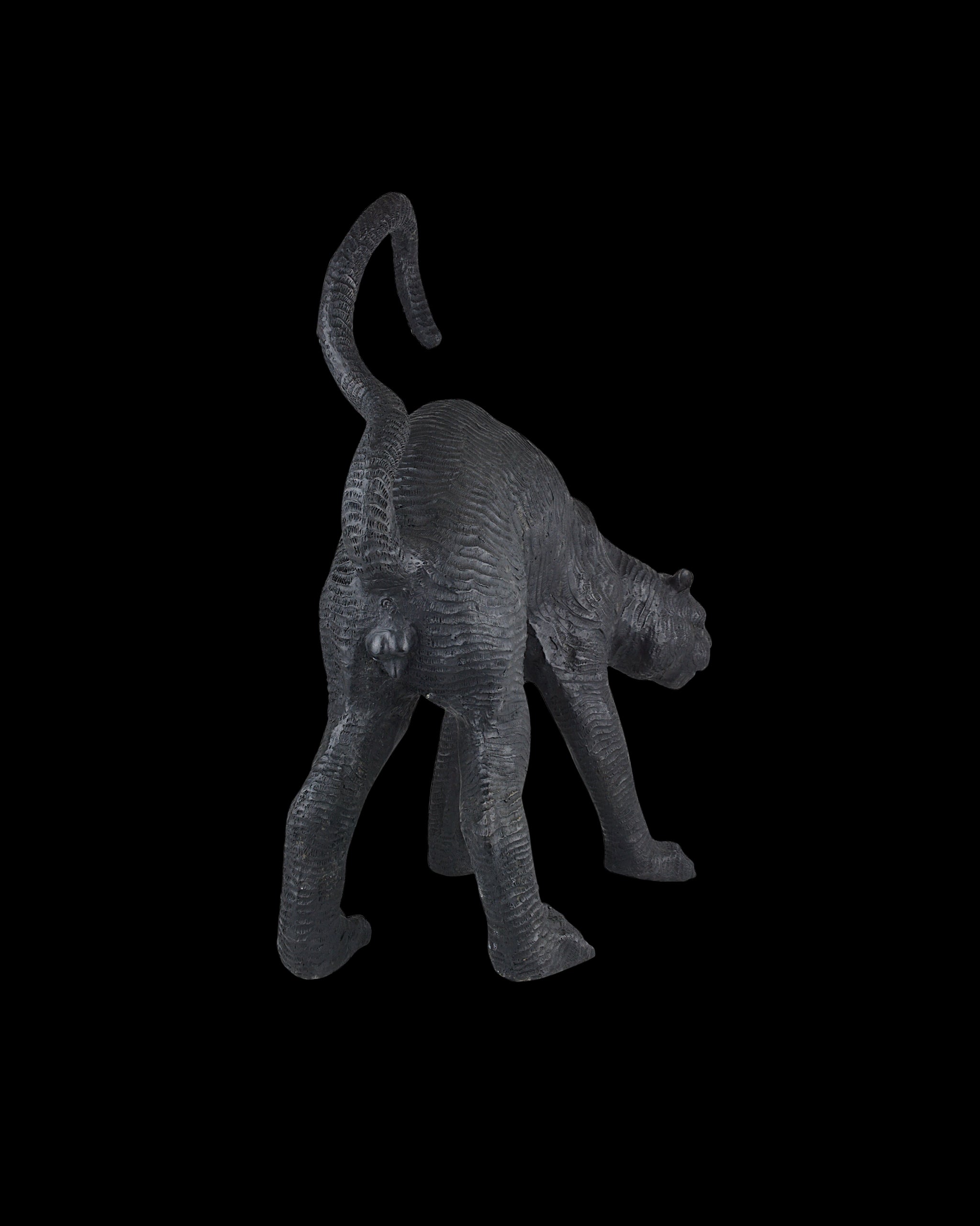 Currey & Company Standing Black Panther Bronze