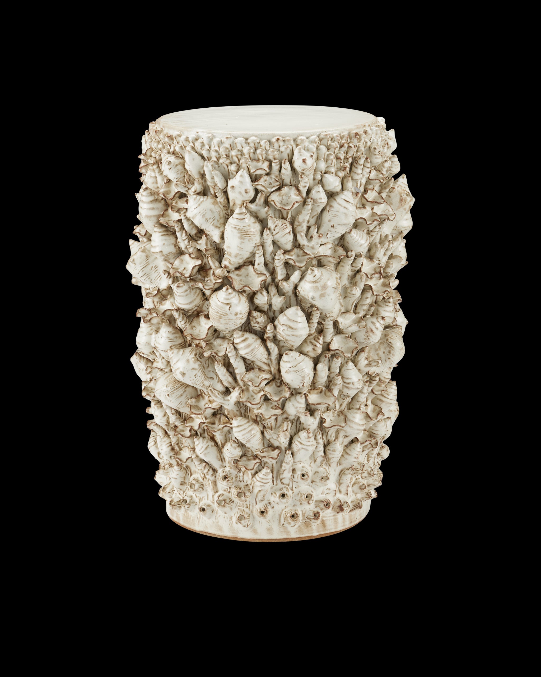 Currey & Company Corfu Ivory Accent Table