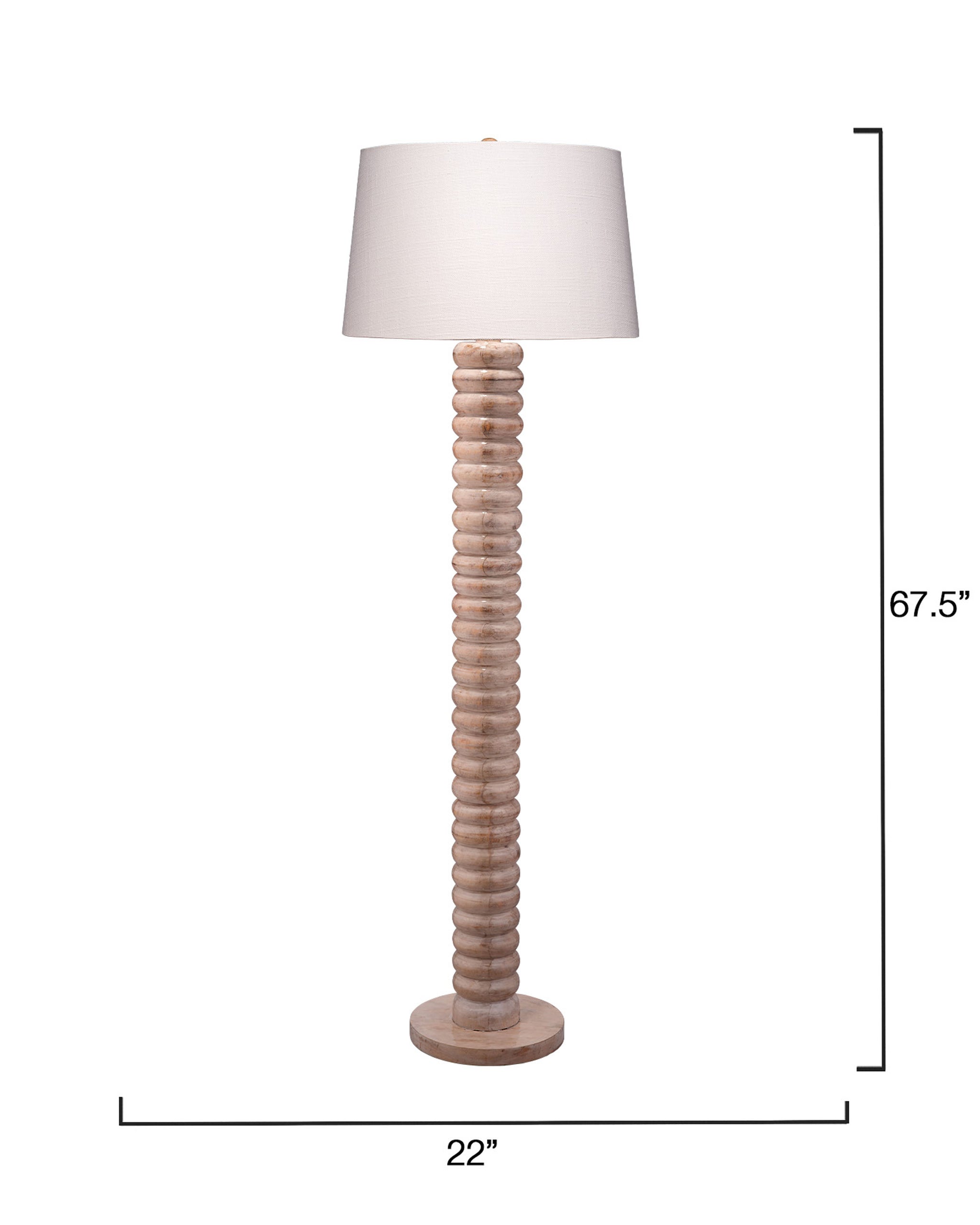 Jamie Young Abacus Mango Wood Floor Lamp