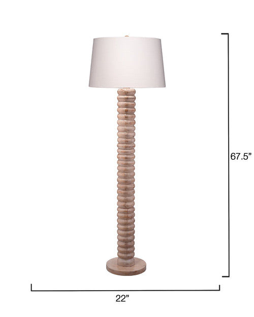 Jamie Young Abacus Mango Wood Floor Lamp