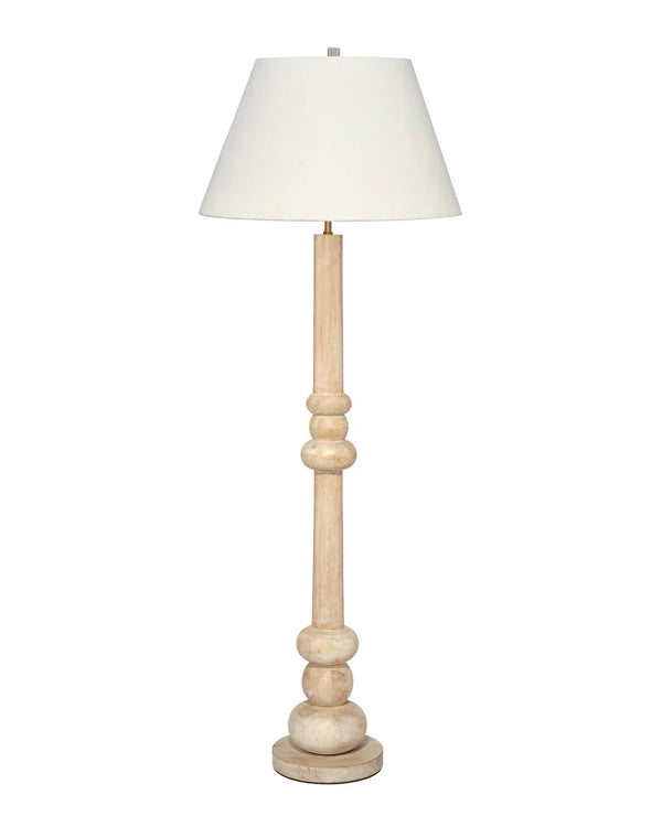Jamie Young Augustine Floor Lamp, White Washed Wood