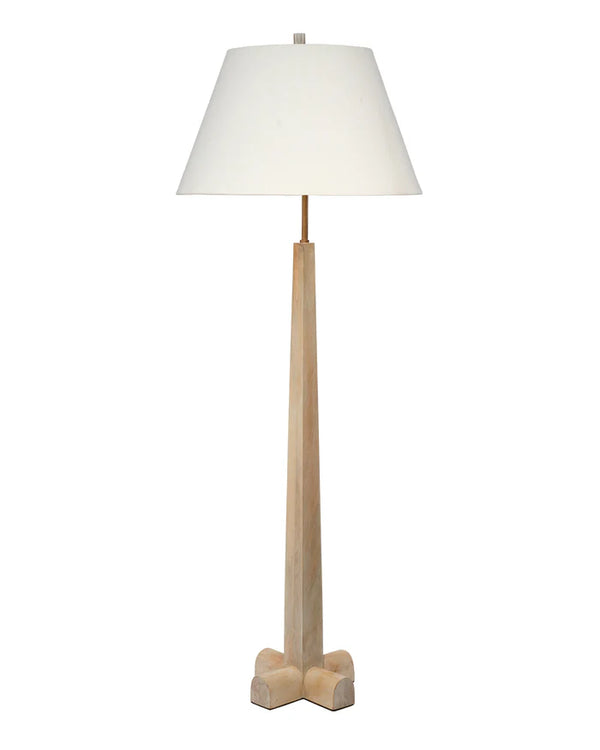 Jamie Young Charleston Floor Lamp, White Washed Wood