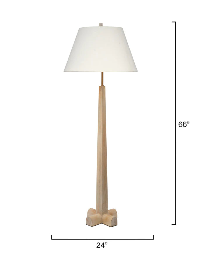 Jamie Young Charleston Floor Lamp, White Washed Wood