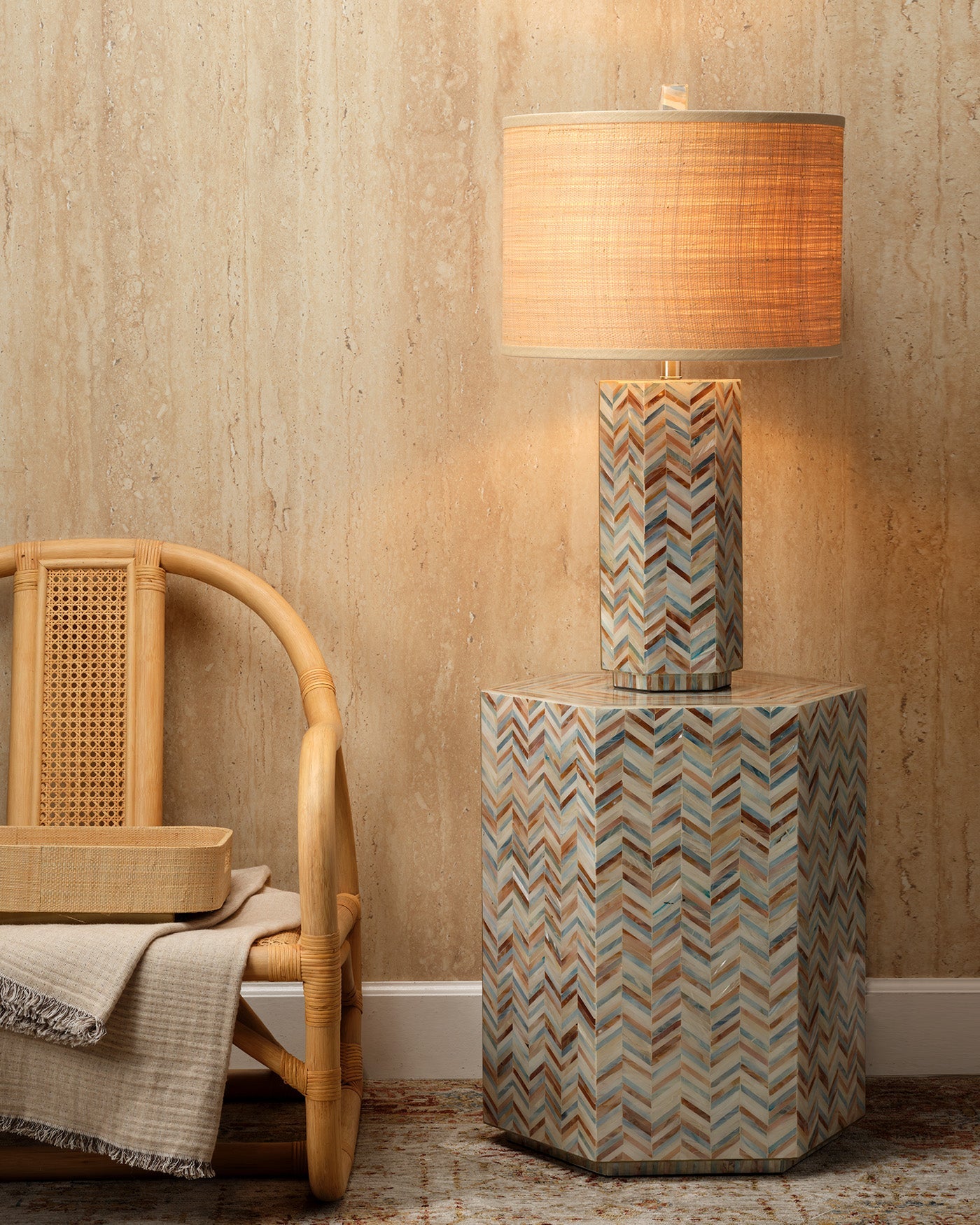 Jamie Young Lucille Mother Of Pearl Table Lamp