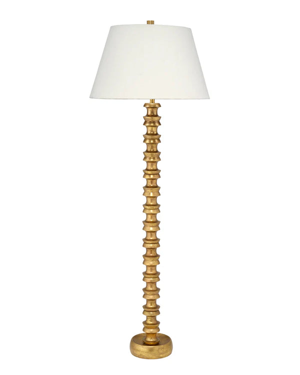 Jamie Young Melrose Floor Lamp, Gold Leaf
