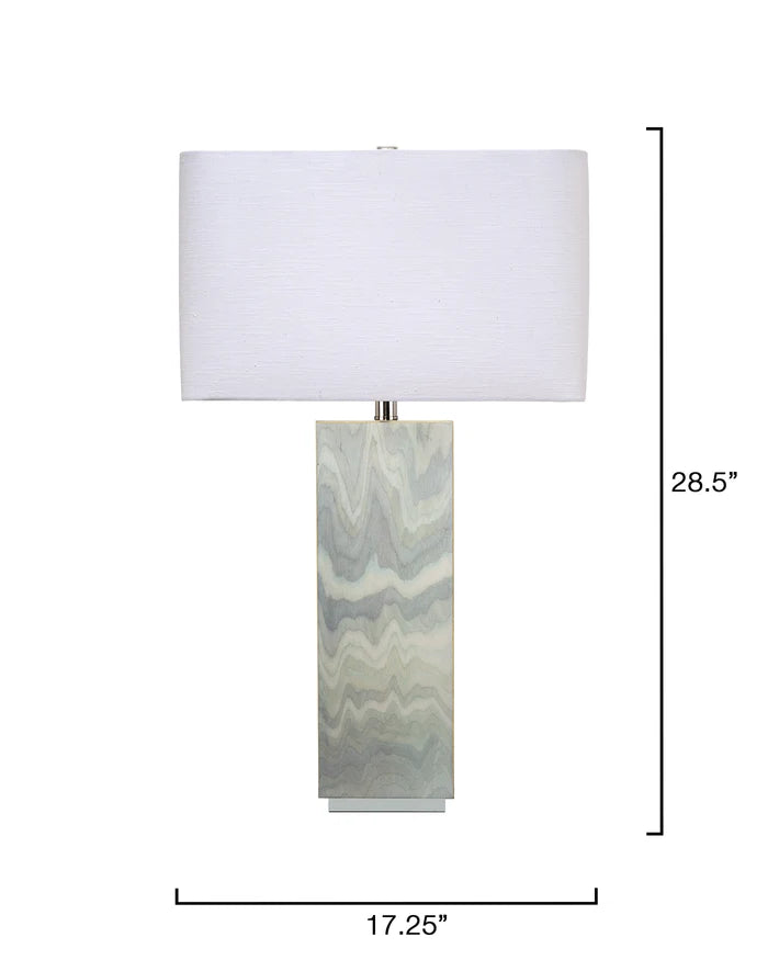 Jamie Young Summit Table Lamp, Pale Blue Lacquer