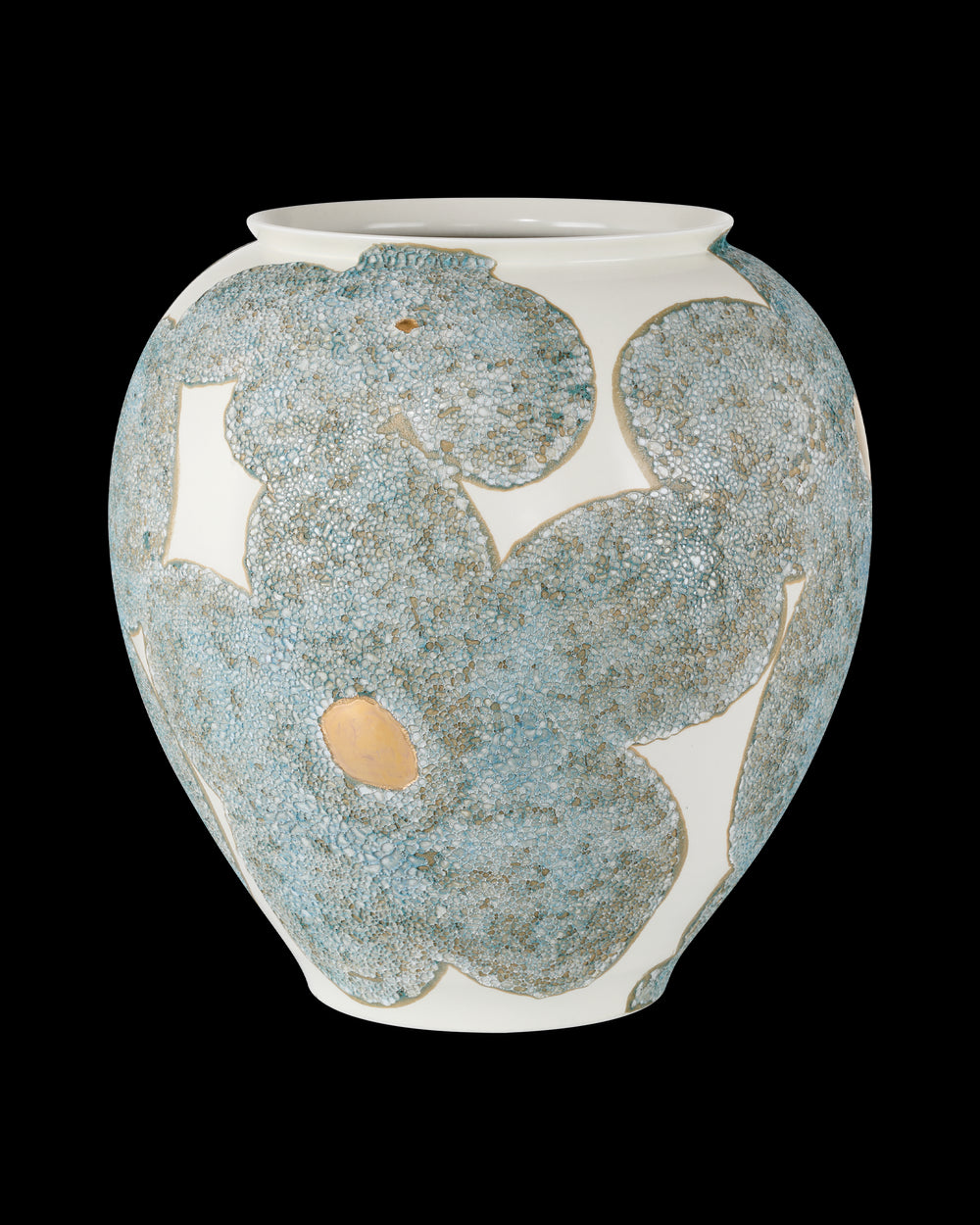 Currey & Company Bloom Blue & Ivory Vase