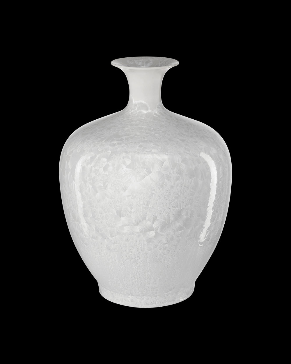 Currey & Company Crystalline White Vase