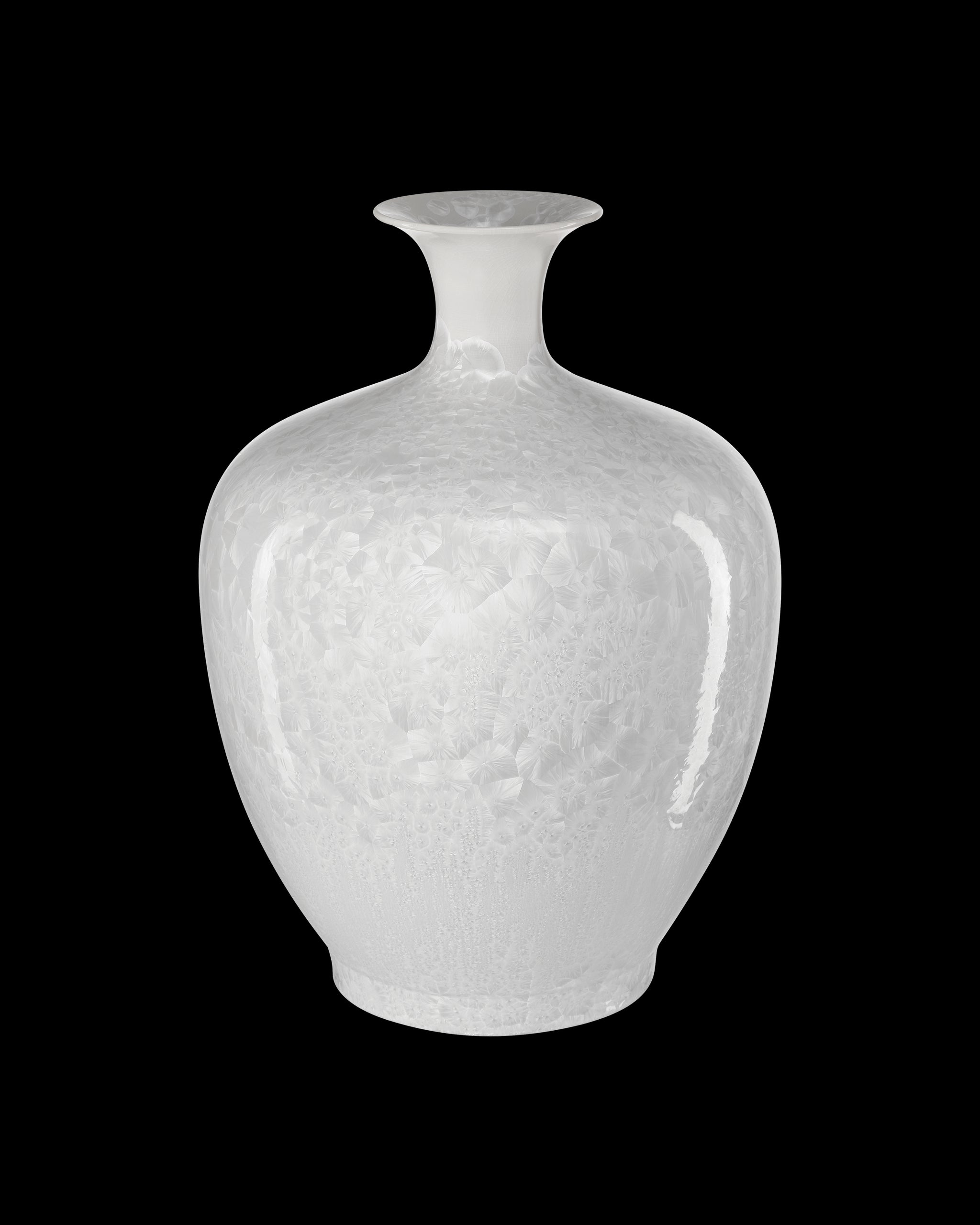 Currey & Company Crystalline White Vase