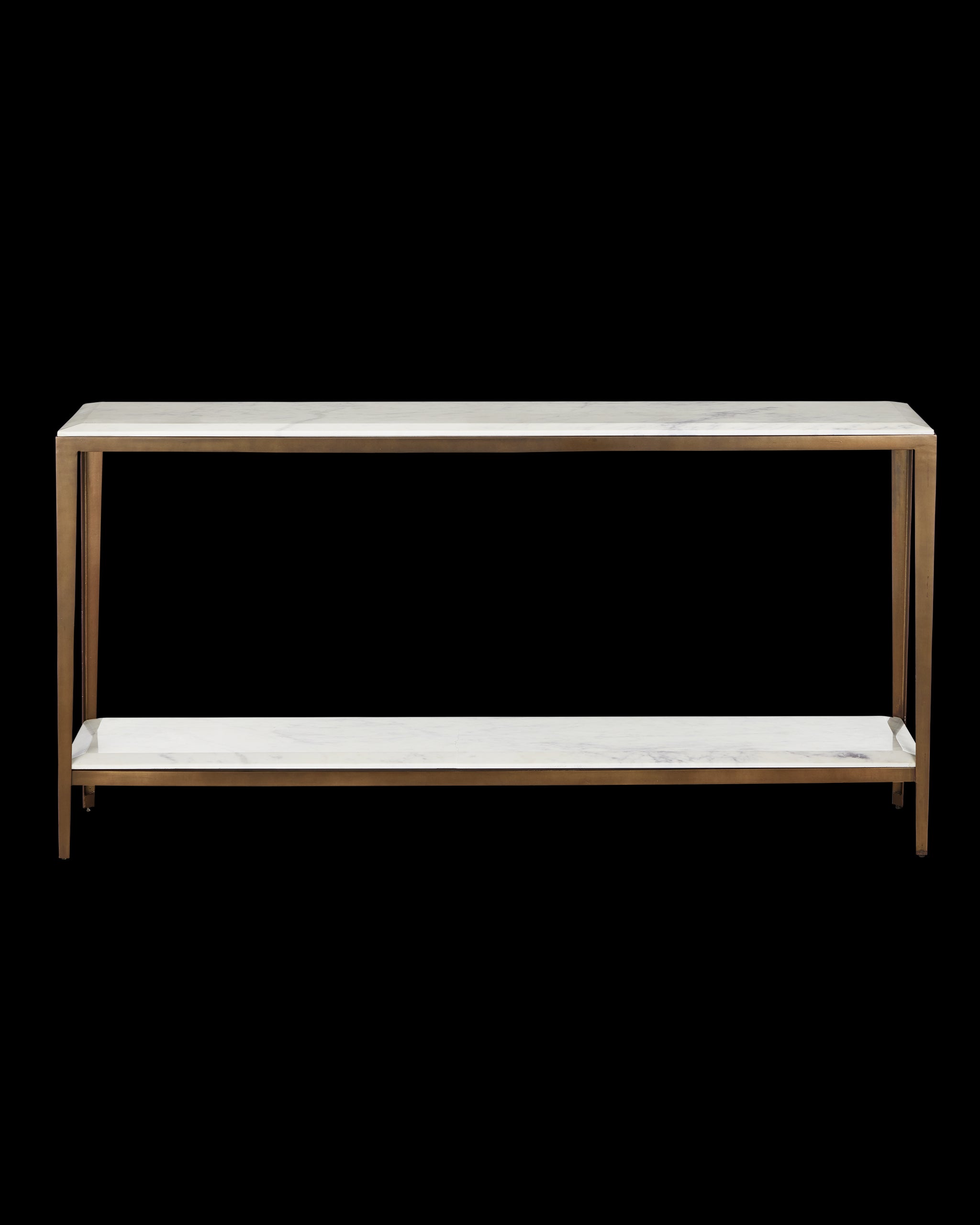 Currey & Company Oblique Marble Console Table
