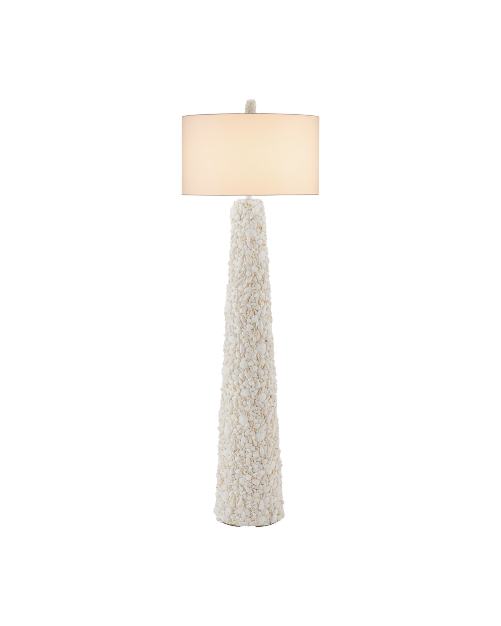 Currey & Company Turbinella White Floor Lamp
