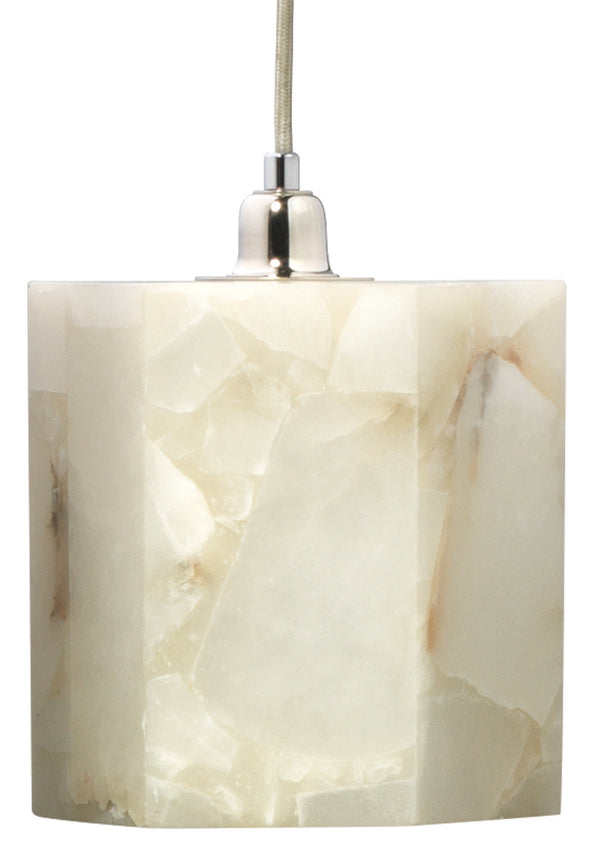 Jamie Young Borealis Hexagon Pendant In Alabaster