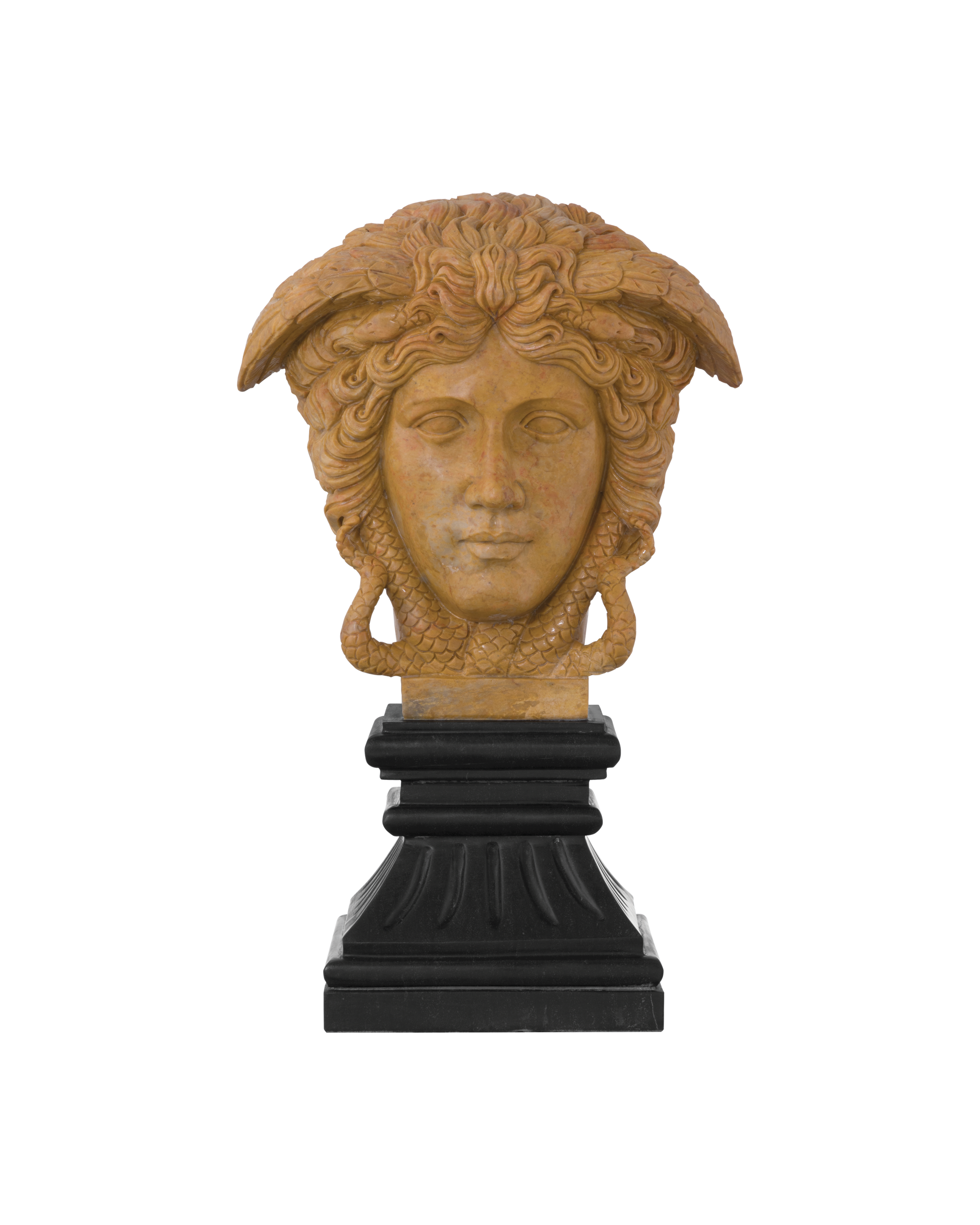 Currey & Company Hypnos Head On Metal Plinth