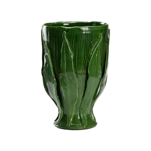 Chelsea House Umbria Footed Vase Green