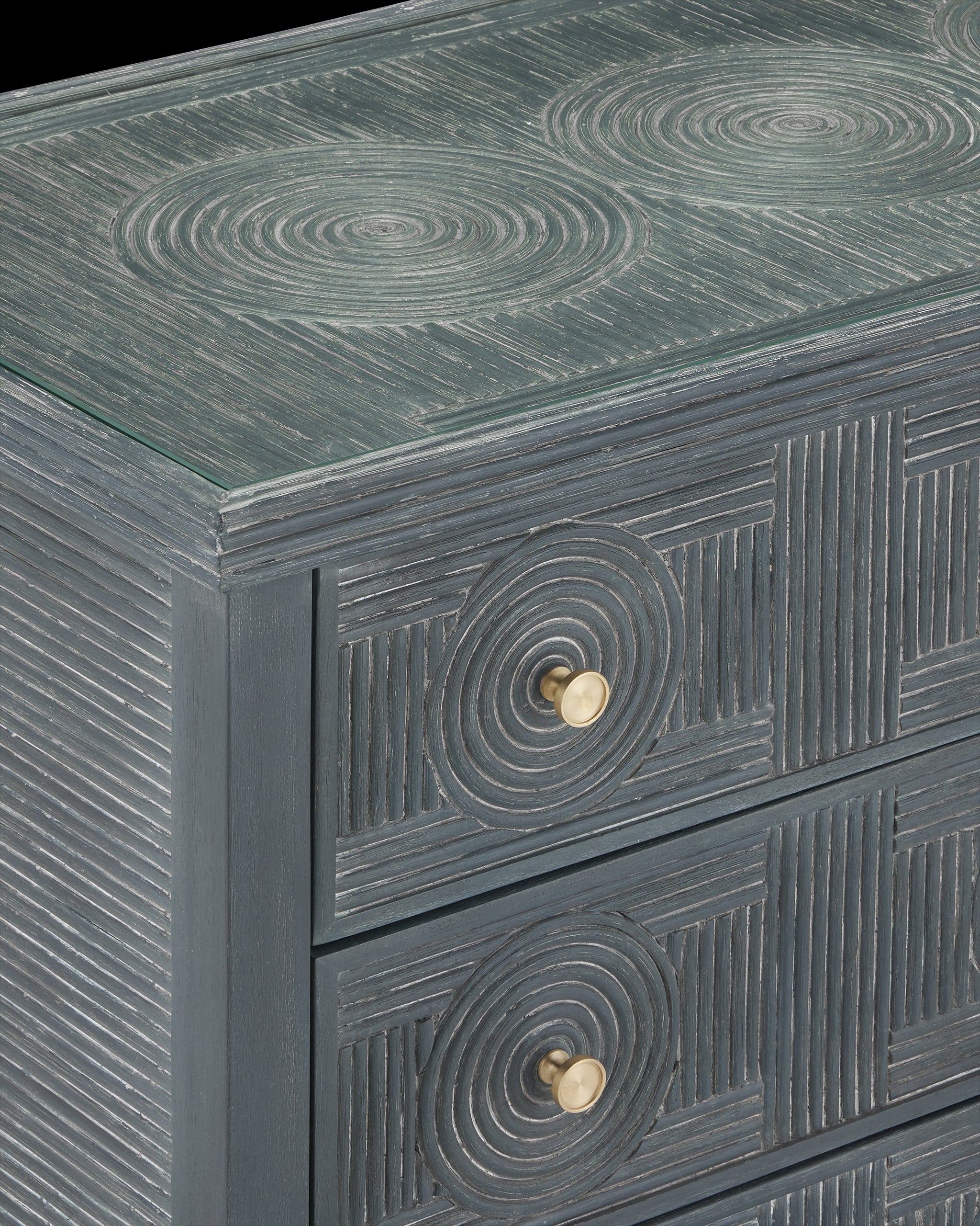 Currey & Company Santos Vintage Navy Large Chest