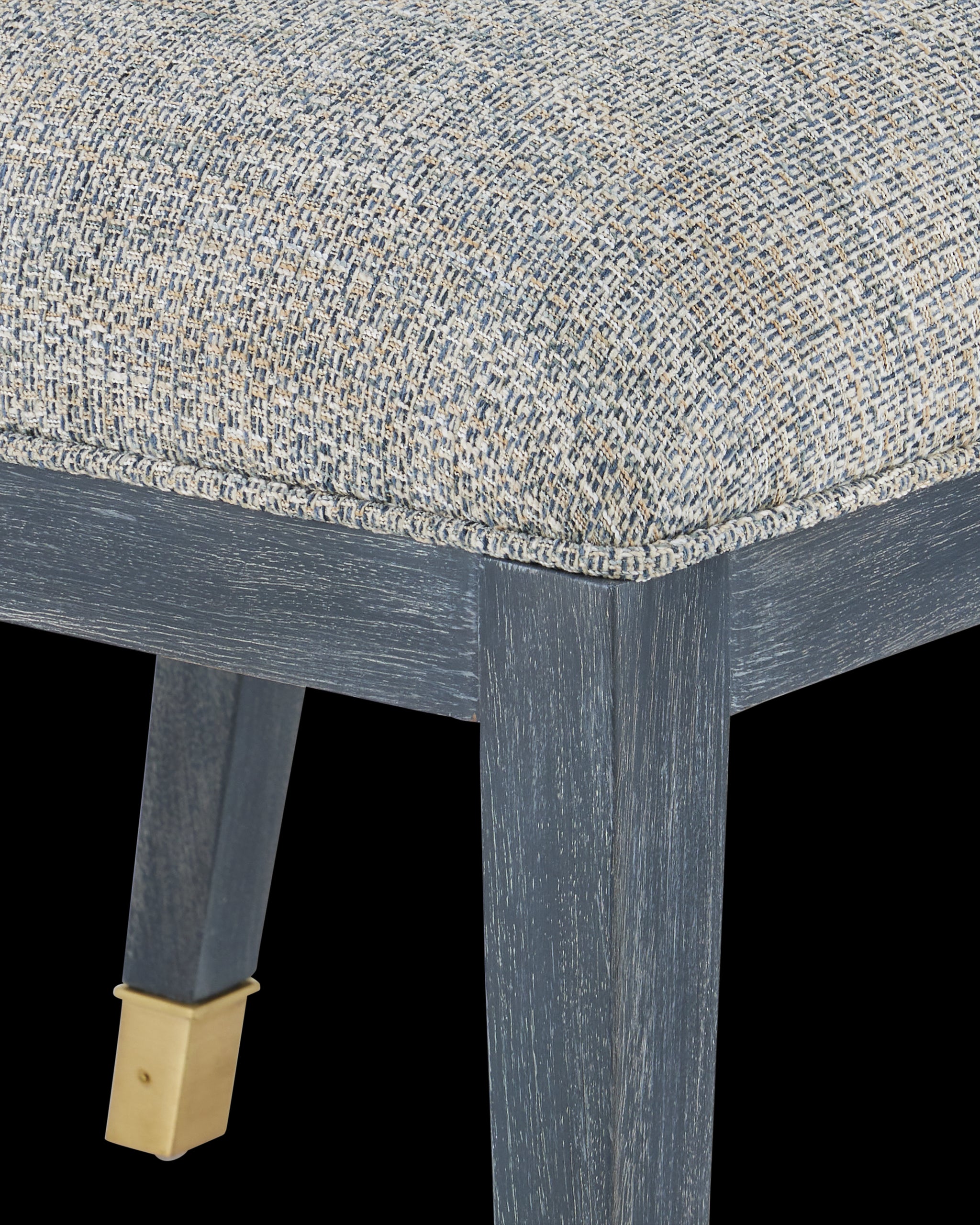 Currey & Company Santos Vintage Navy Side Chair, Barrett Dusk