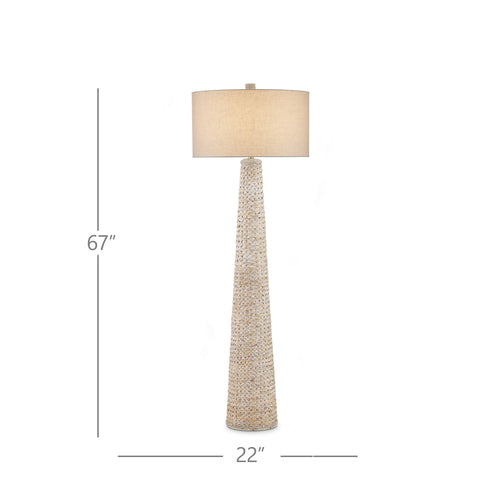 Currey & Company Birdsong Whitewash Floor Lamp