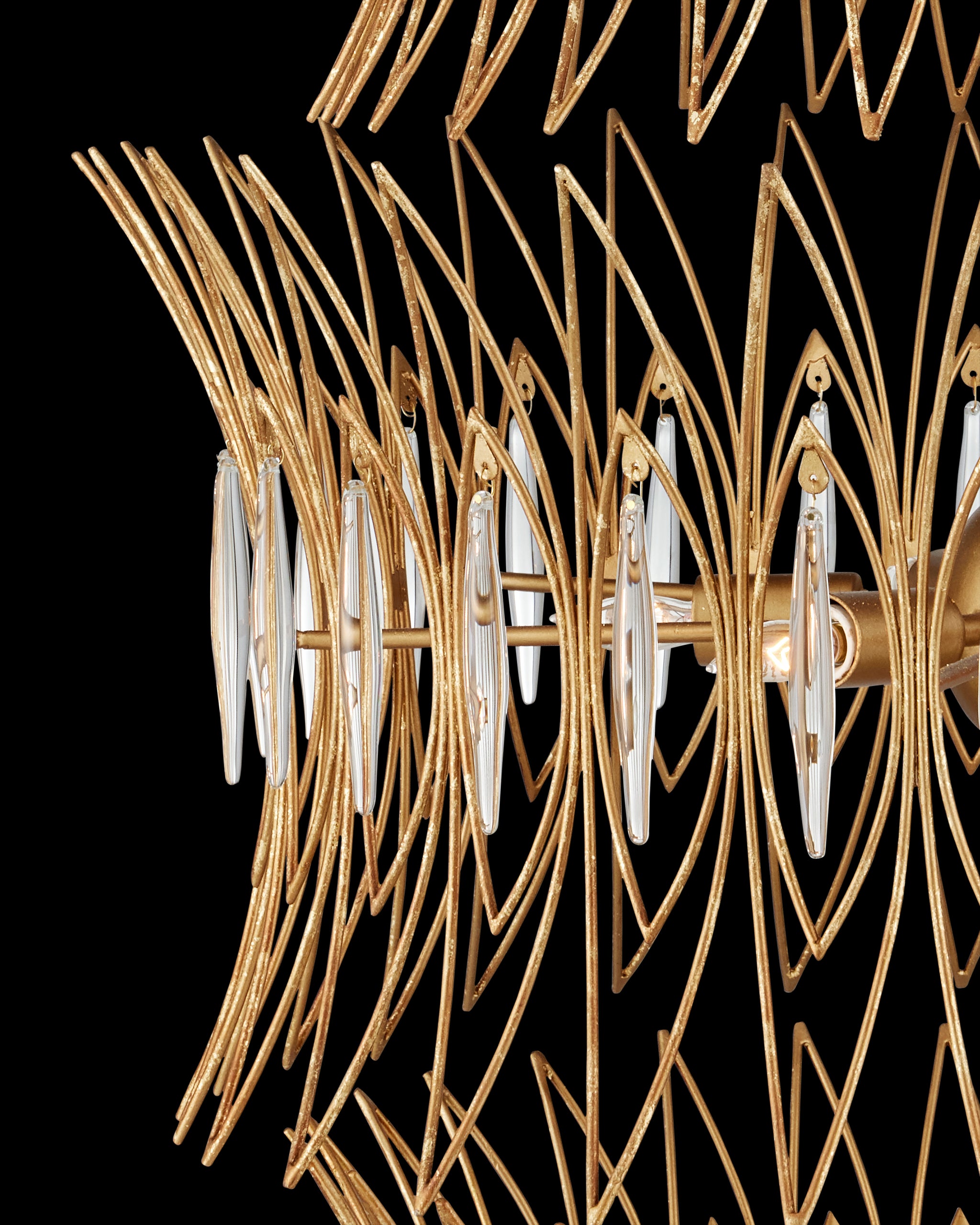 Currey & Company Marquise Large Gold Chandelier