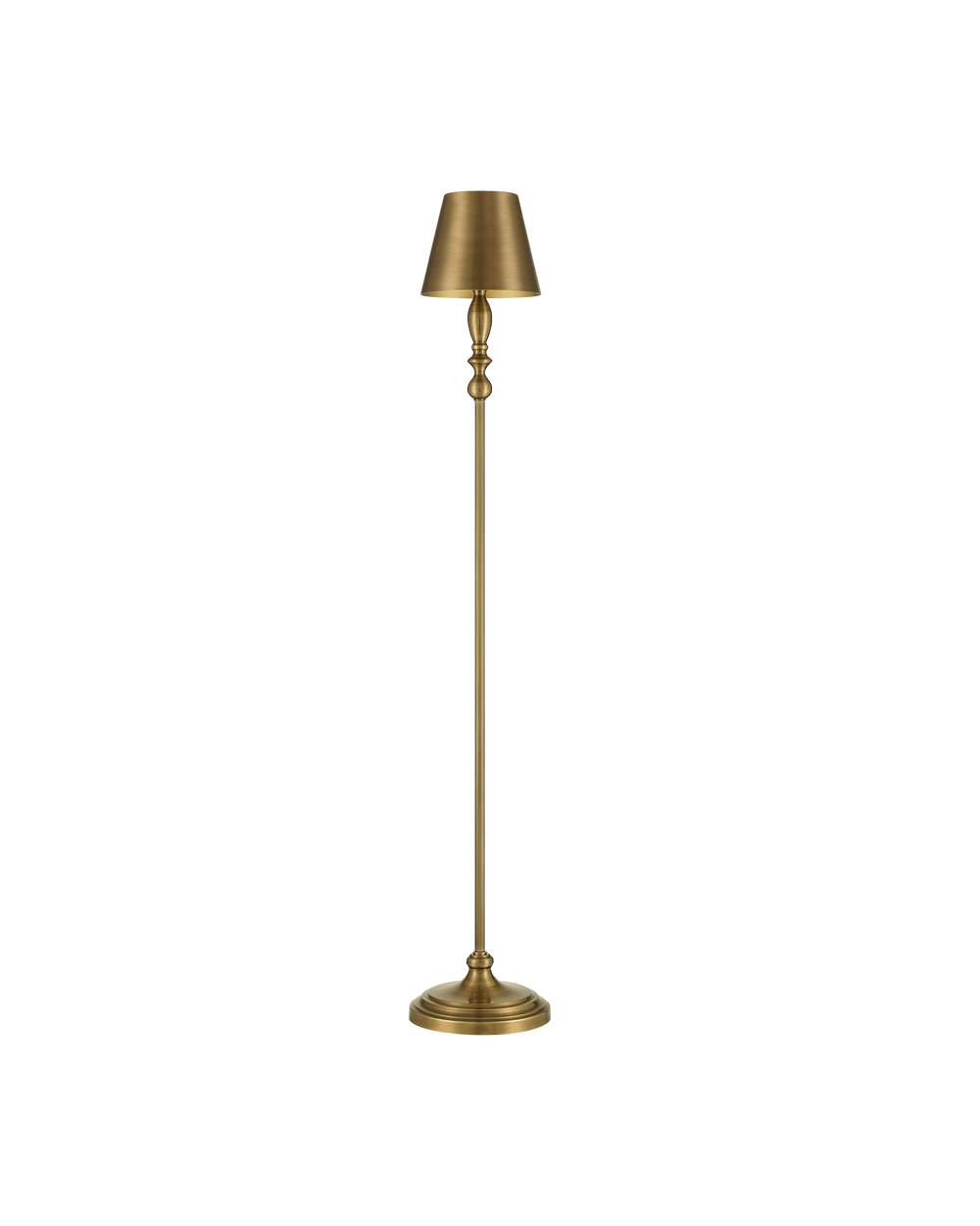 Currey & Company Viaggio Antique Brass Cordless Floor Lamp