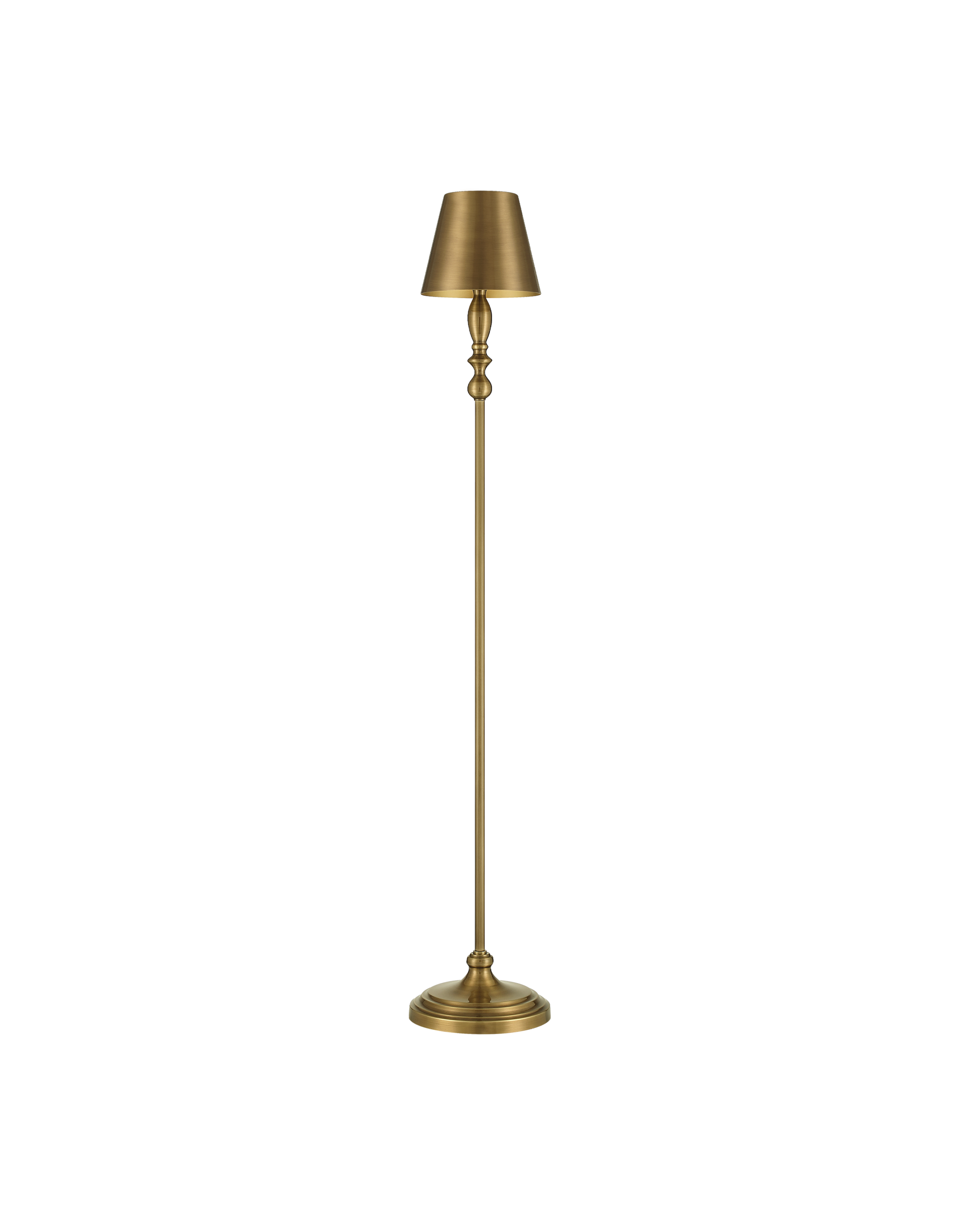 Currey & Company Viaggio Antique Brass Cordless Floor Lamp