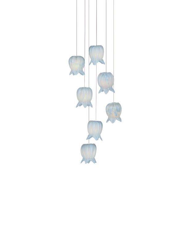 Currey And Company Polpo 7 Light Round Multi Drop Pendant