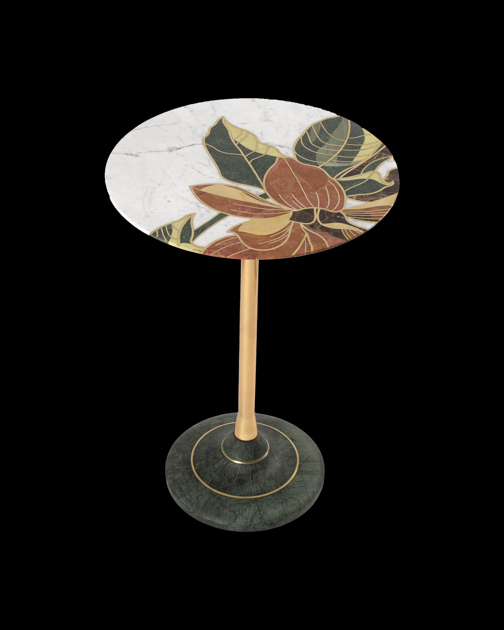 Currey & Company Roselle Stone Inlay Accent Table