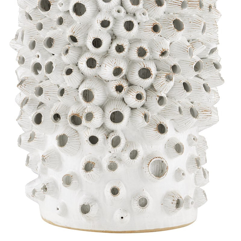 Currey And Company Barnacle White Accent Table