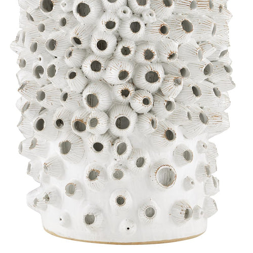 Currey And Company Barnacle White Accent Table