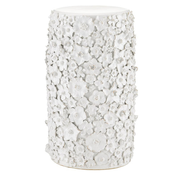 Currey And Company Jessamine White Accent Table