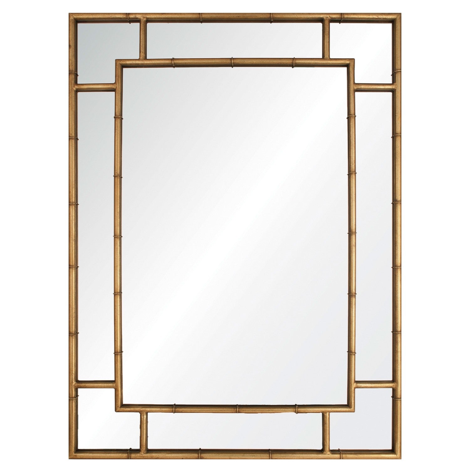 Mirror Home Gold Leaf Bamboo, Iron Mirror
