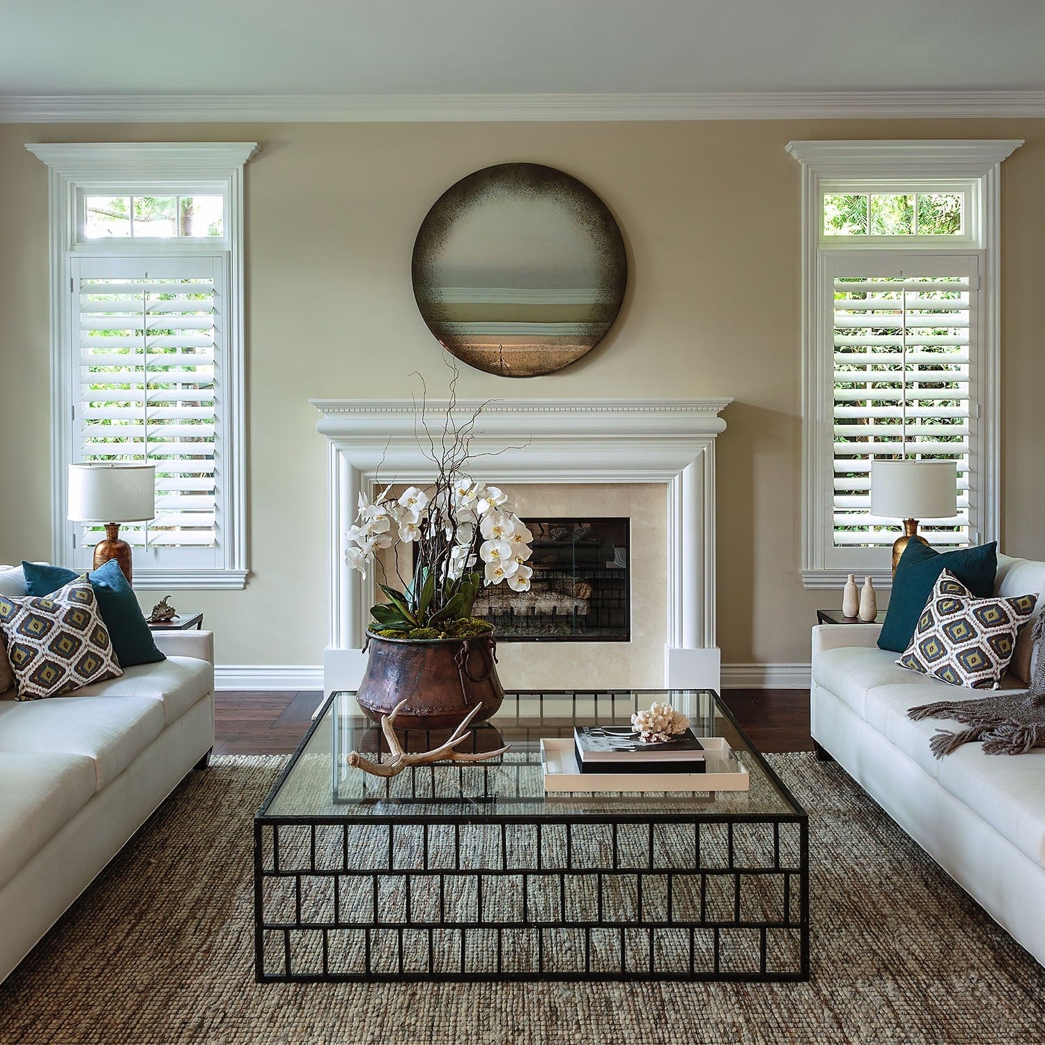 Mirror Home Round Antiqued Mirror