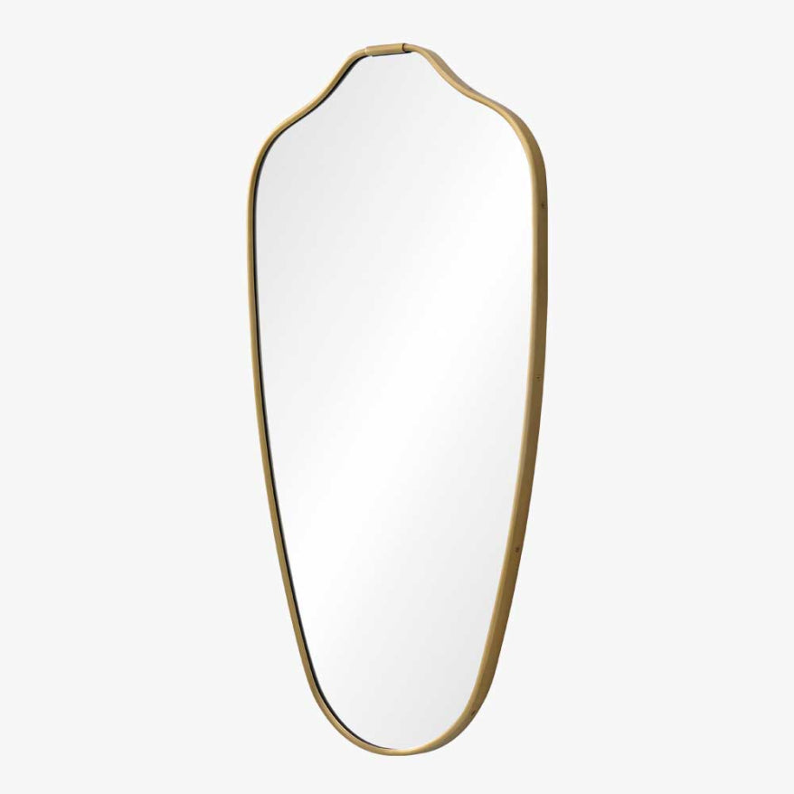 Mirror Home Sculptural Brass Wall Mirror (20" x 40")