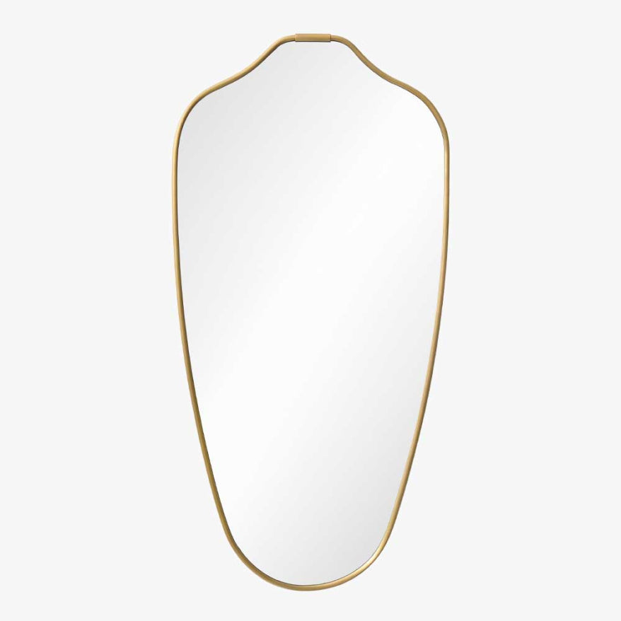 Mirror Home Sculptural Brass Wall Mirror (20" x 40")