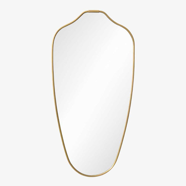 Mirror Home Sculptural Brass Wall Mirror (20" x 40")