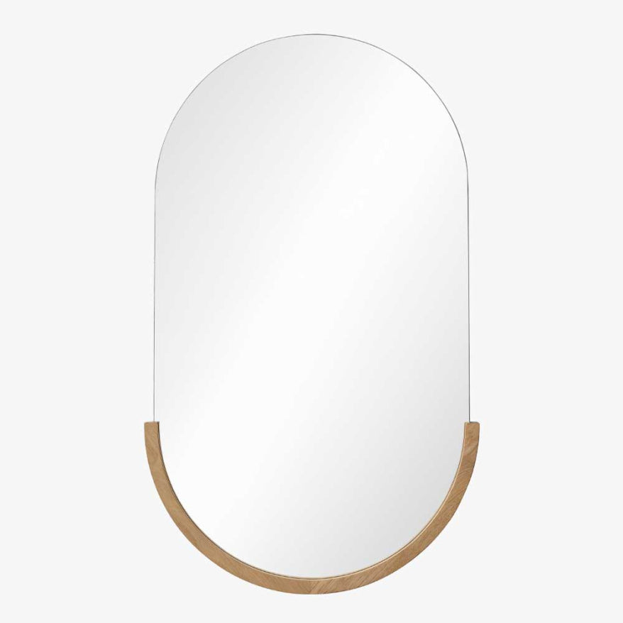 Mirror Home Arched Wood Base Mirror (24" x 40")
