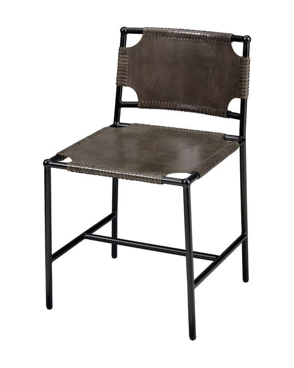 Jamie Young Asher Leather Dining Chair, Grey