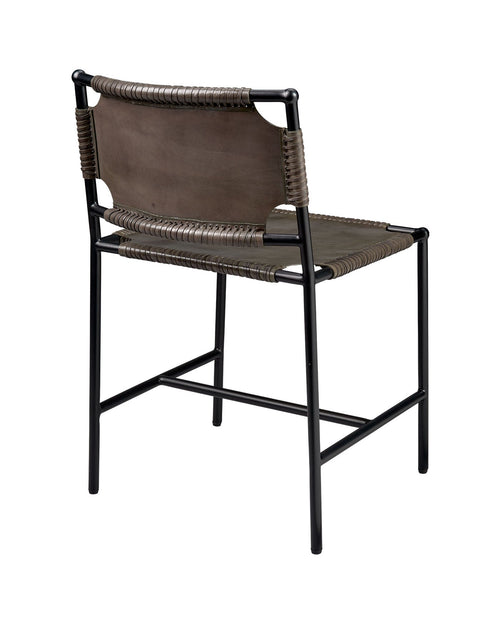 Jamie Young Asher Leather Dining Chair, Grey