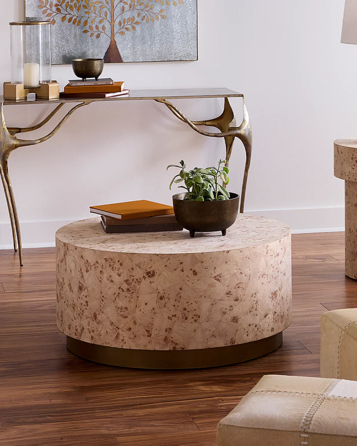 Jamie Young Configuration Coffee Table, Bleached Burl Wood